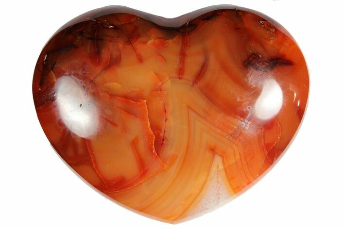 Colorful Carnelian Agate Heart #121547